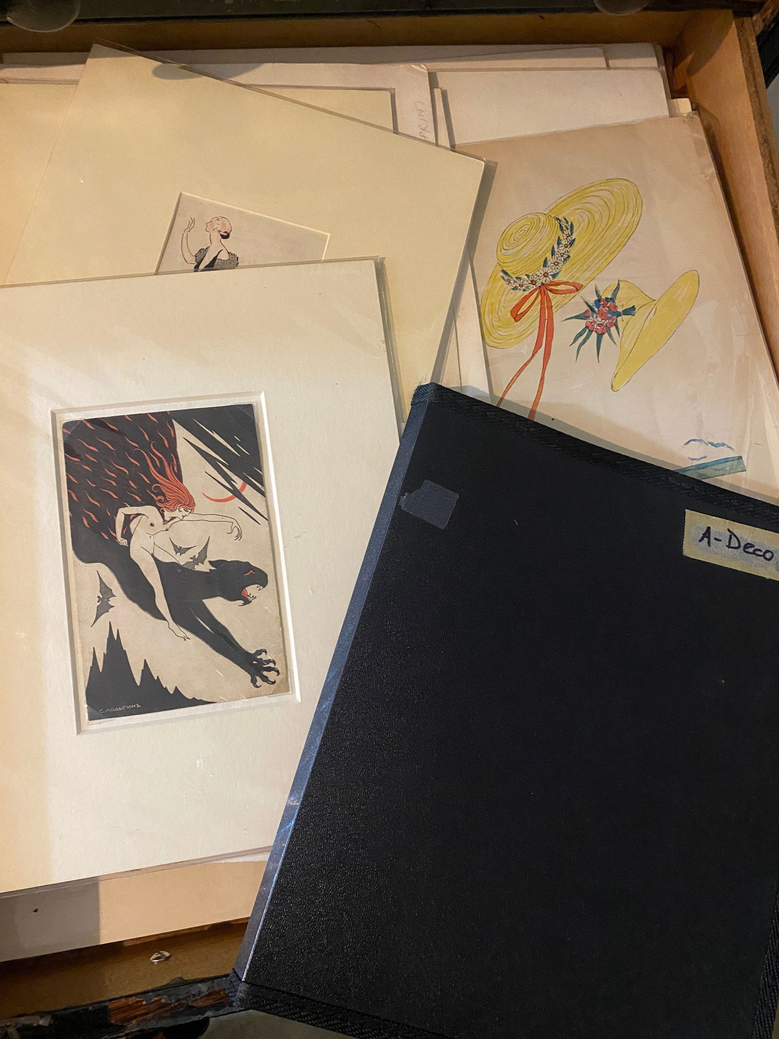 Assorted Art Deco Style Fashion Prints (1 of 6)