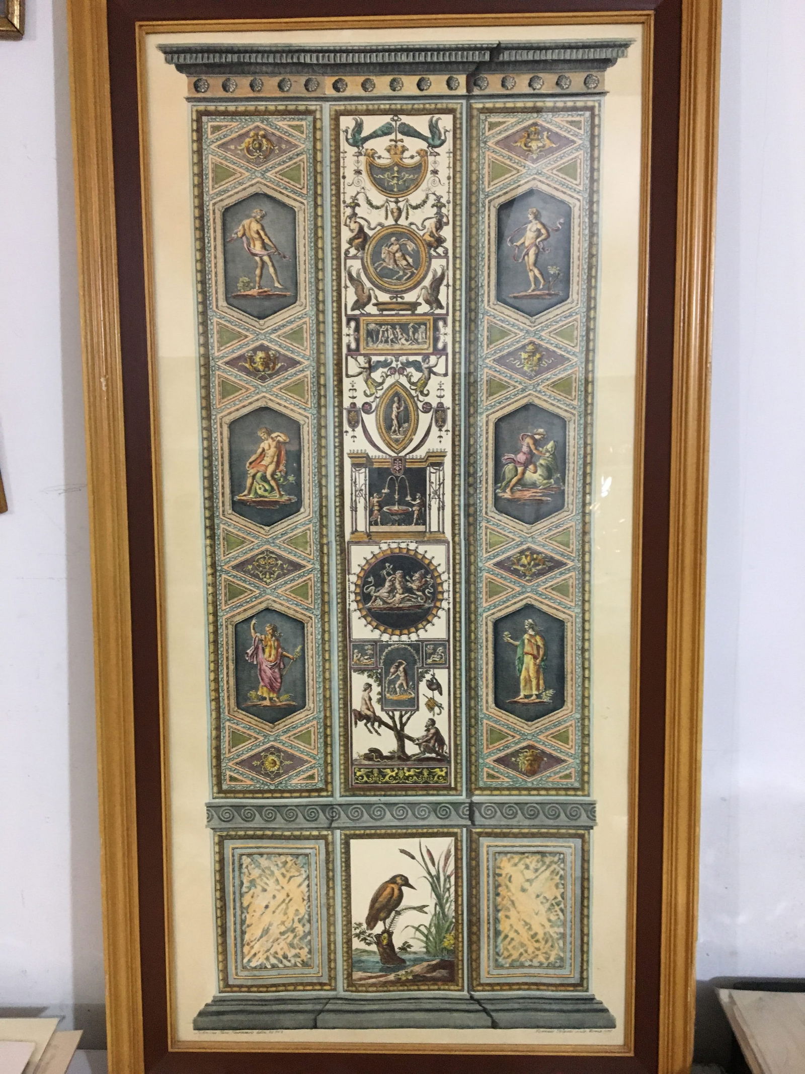 5 Hand Colored Architectural Prints (1 of 3)