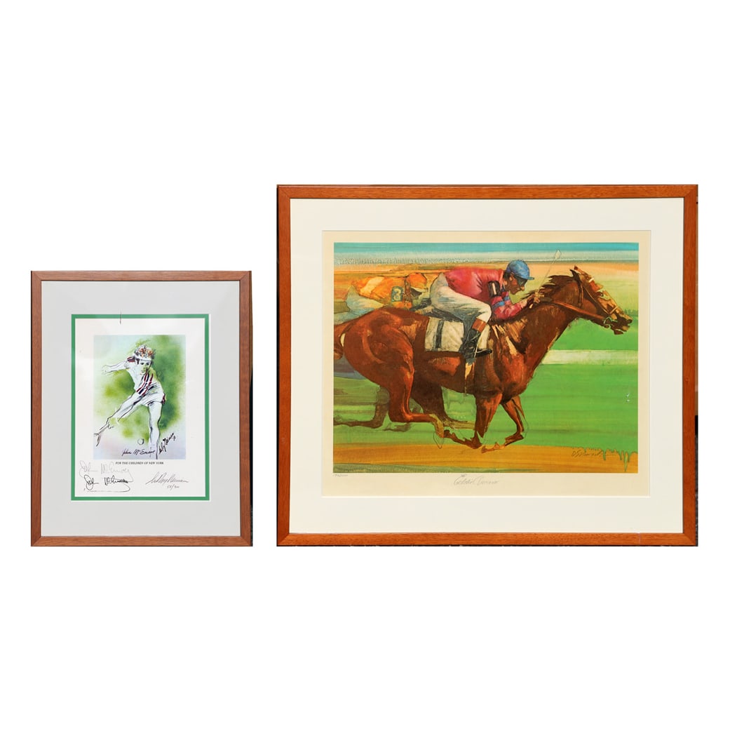 Two Sporting Prints: Horse Racing and Tennis (1 of 7)
