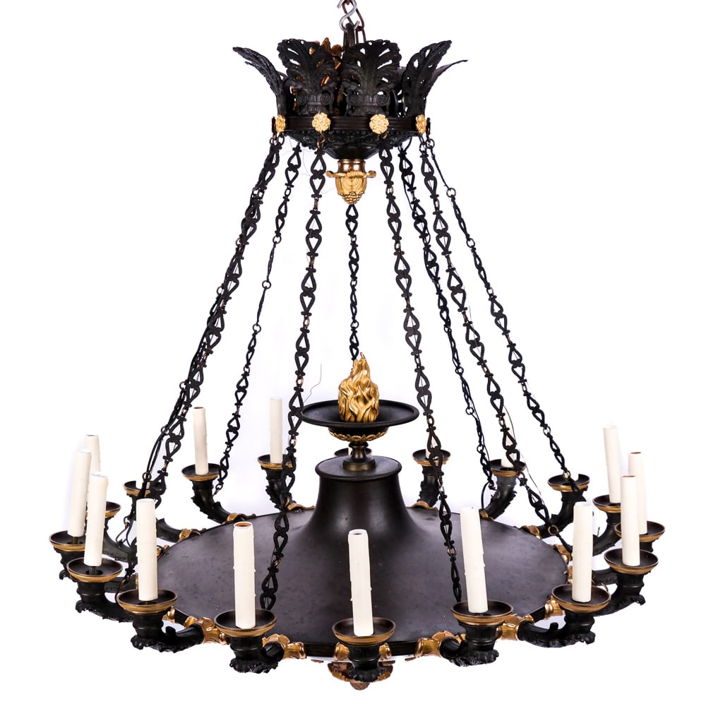 Charles X French Gilt Bronze Chandelier (1 of 14)