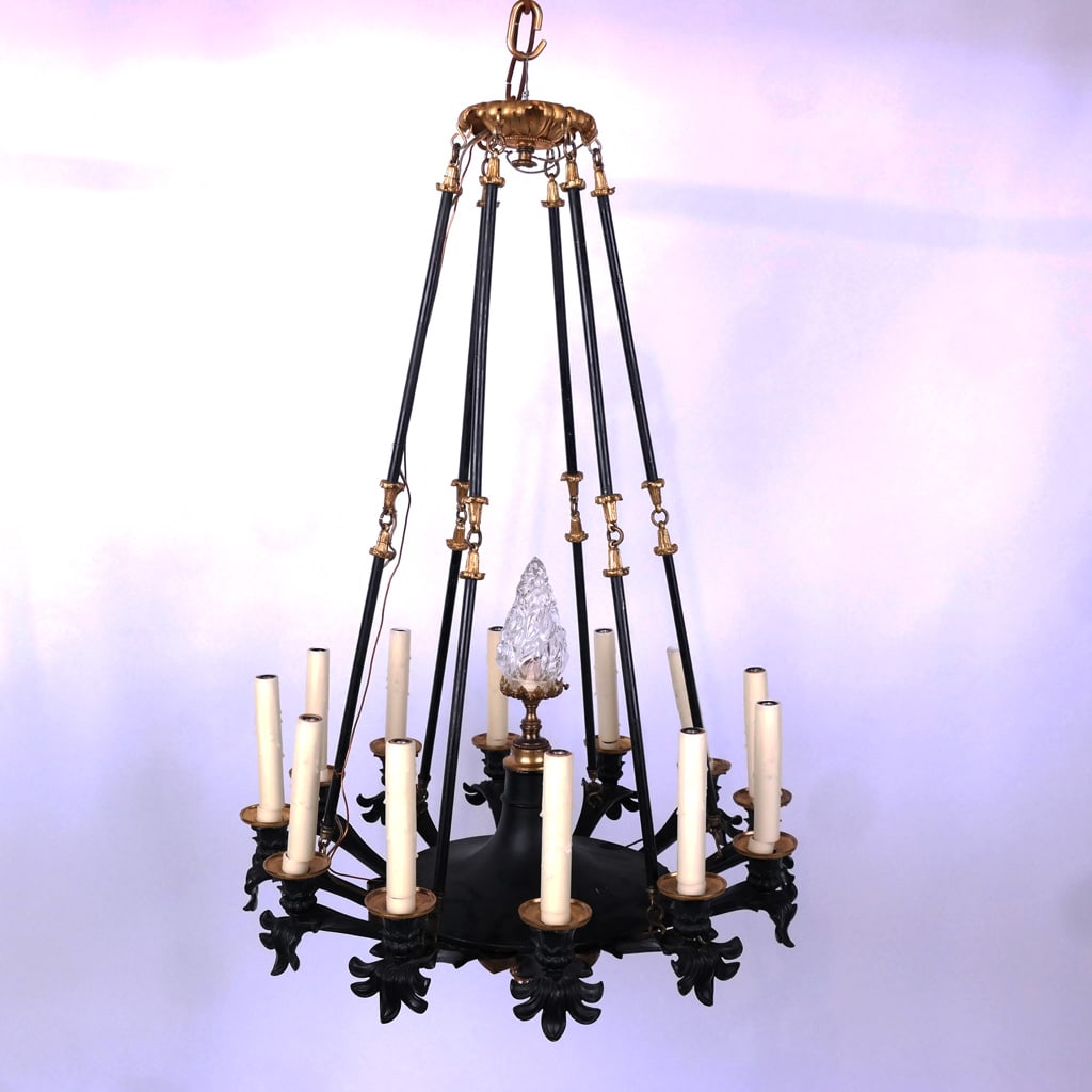 Charles X French Gilt Bronze Chandelier (1 of 11)