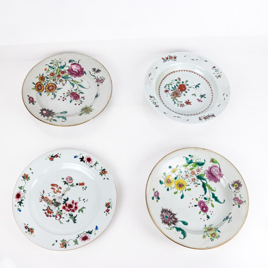 18th C. Chinese Export Bowl and Plates (4) (1 of 10)