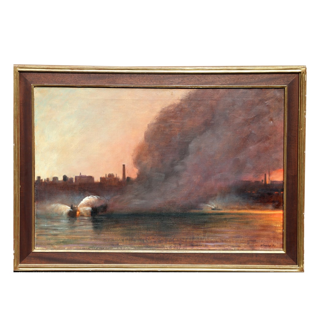 Steve KUZMA: New Jersey Waterfront Fire (1 of 4)