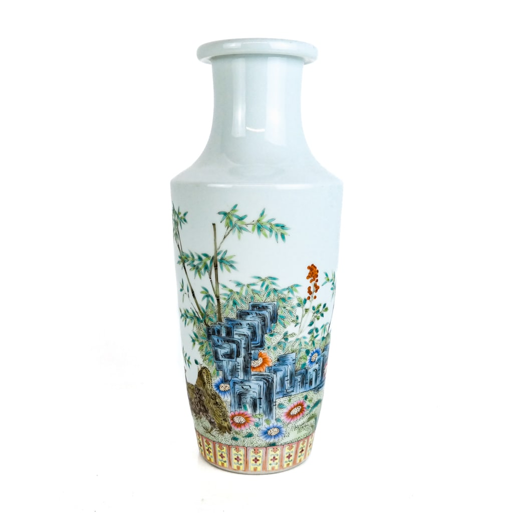 Chinese Polychrome Porcelain Vase (1 of 8)