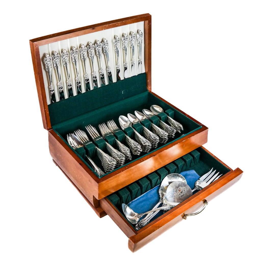 Wallace 76-Pc Sterling Silver Flatware Set (1 of 8)