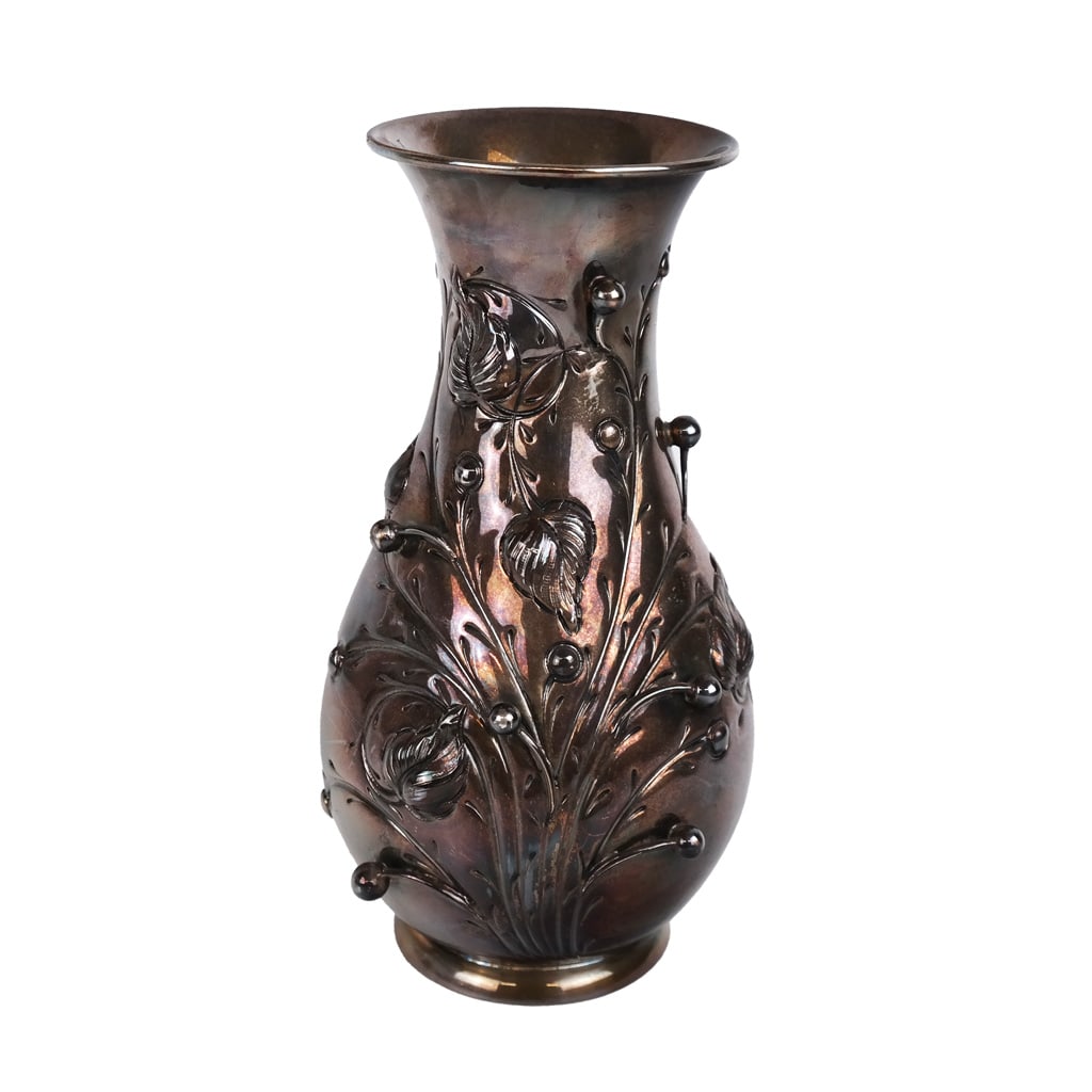 Modern Sterling Silver Floral Vase (1 of 7)