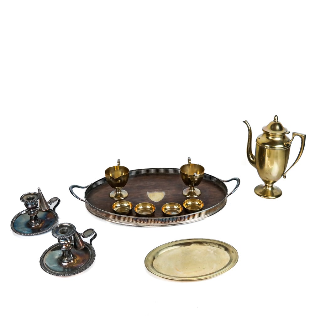 Assorted Silver Plate & Metal Serving Pieces (11) (1 of 13)