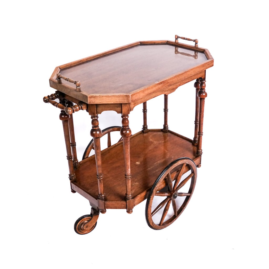 Continental Fruitwood Tea/Cocktail Cart (1 of 8)
