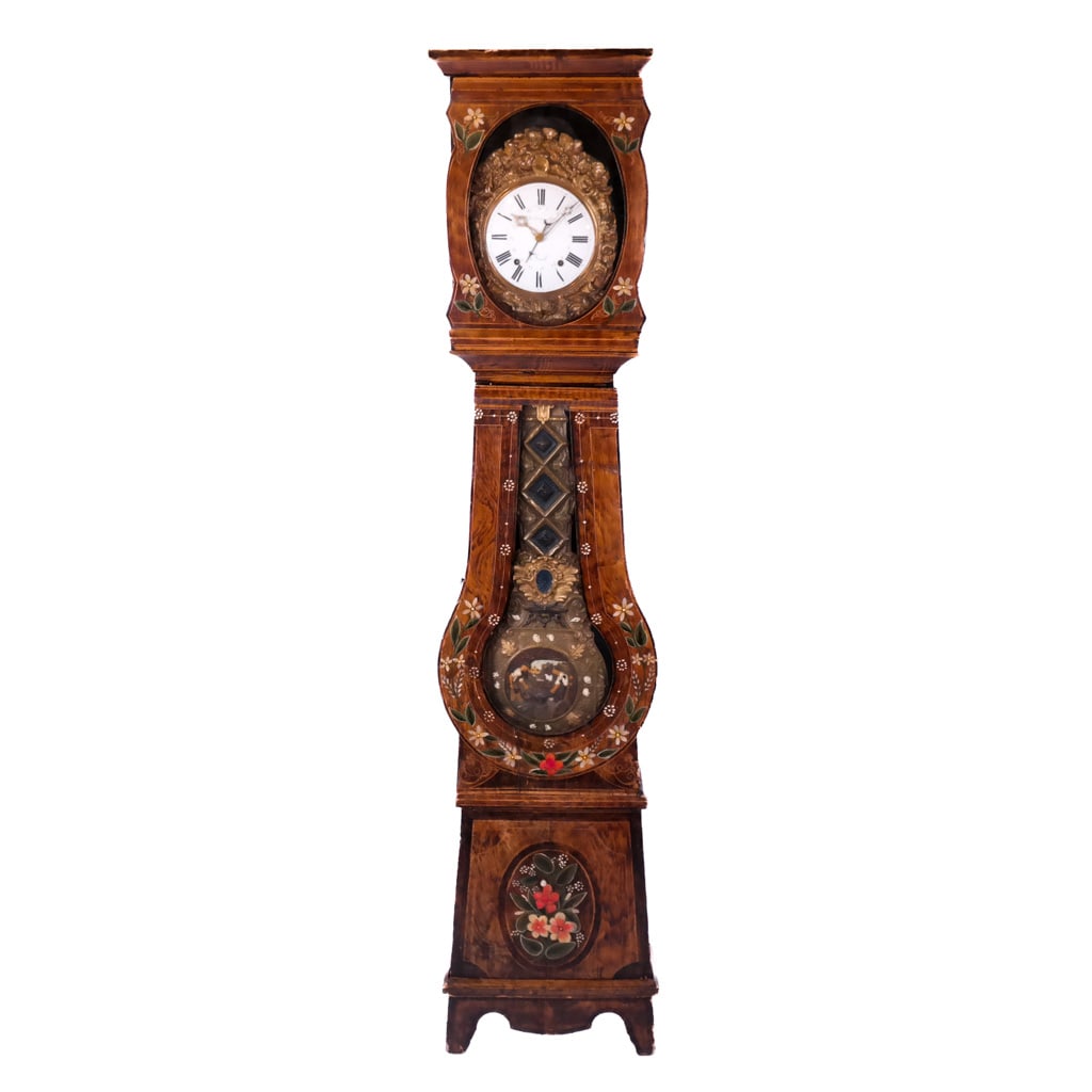 Continental Painted Tall Case Morbier Clock (1 of 12)