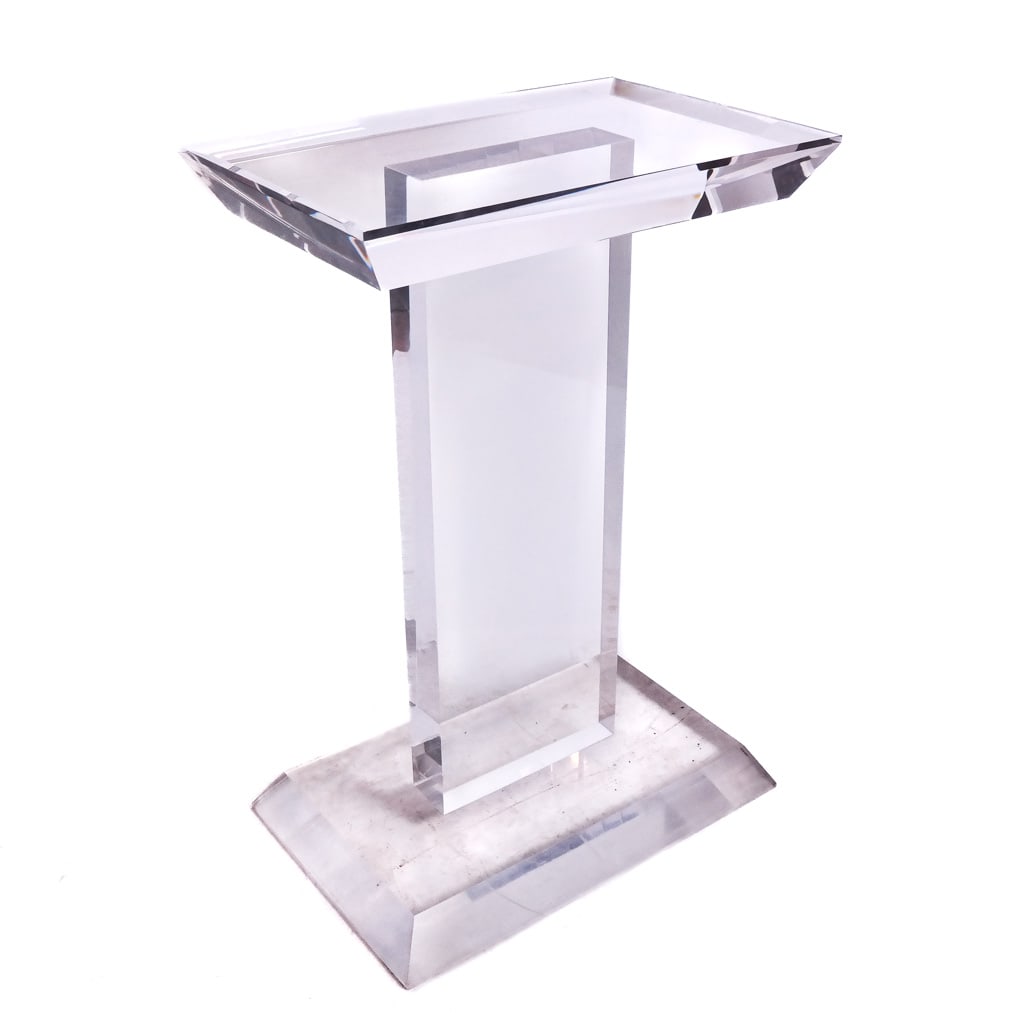 Hollywood Regency-Style Lucite Pedestal (1 of 7)