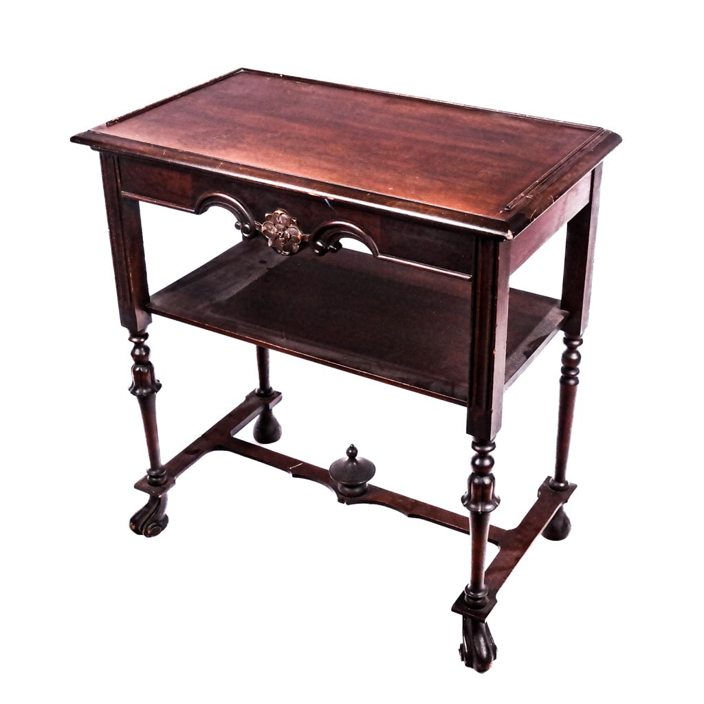 Antique Carved Oak Side Table (1 of 11)