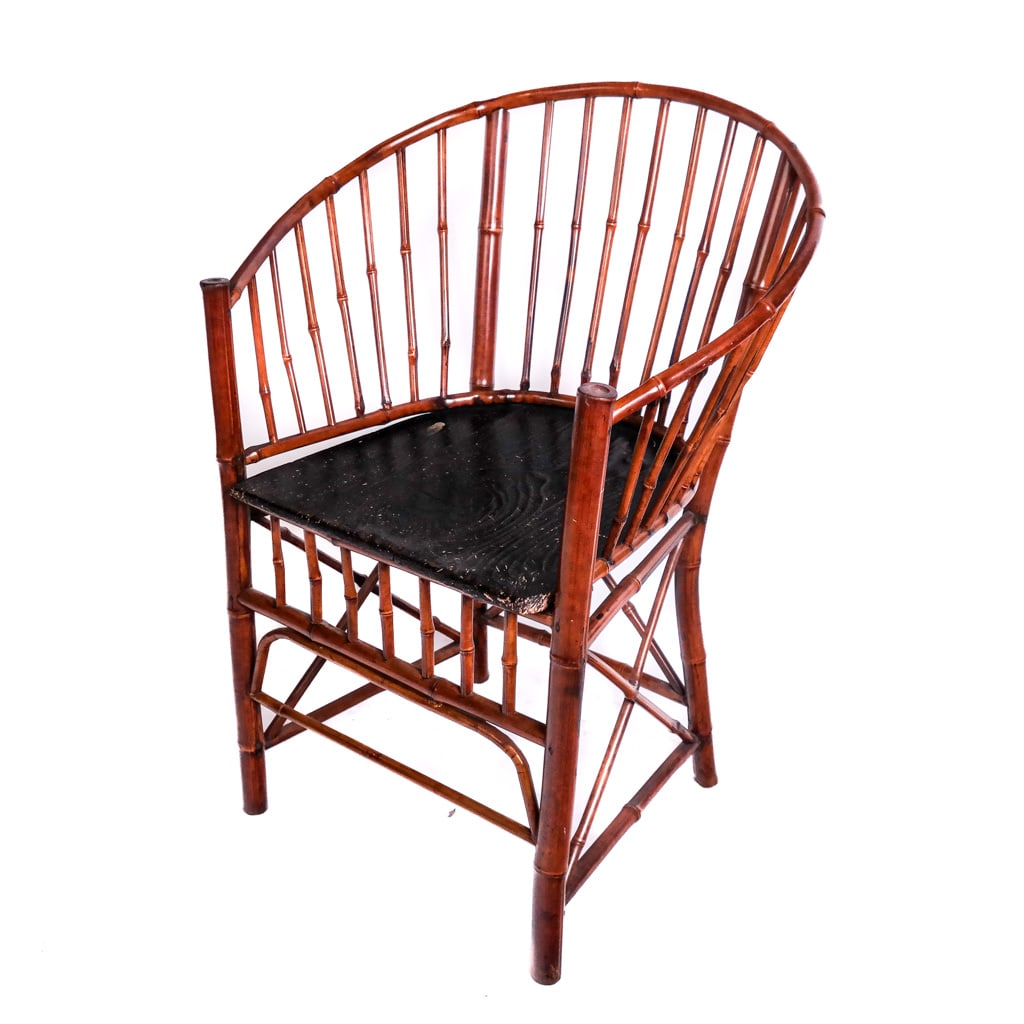 English Victorian Horseshoe-Back Armchair (1 of 6)