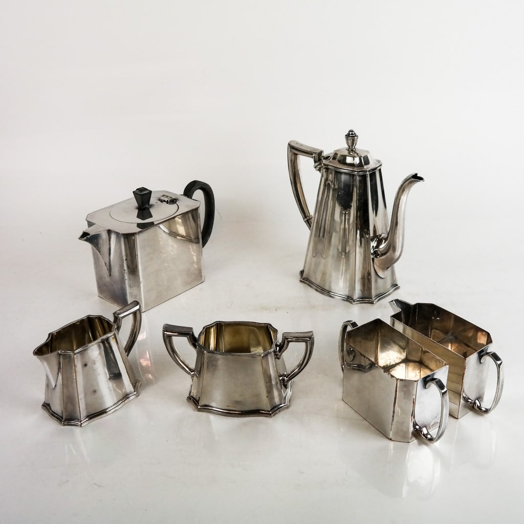Two Silver Plate Tea Sets (1 of 7)