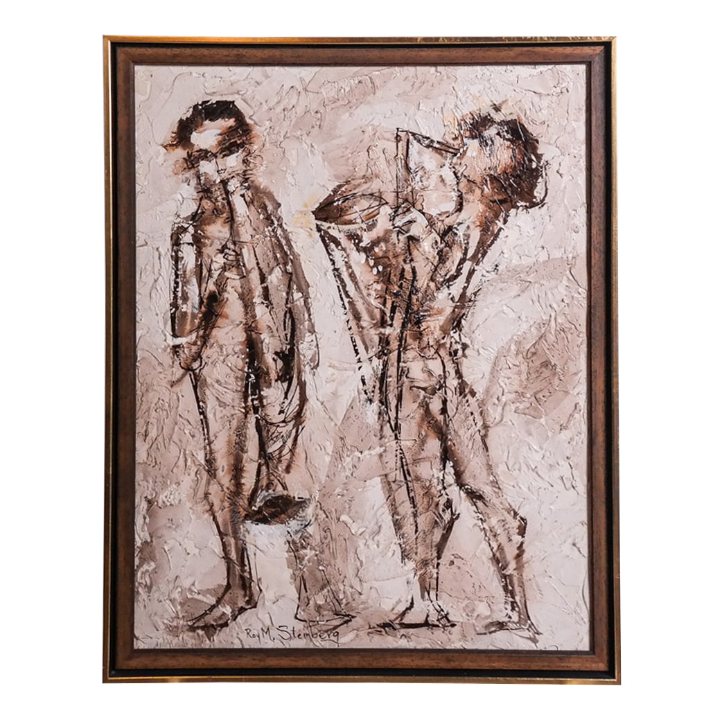 Roy M. STEINBERG: Two Musicians - Oil Painting (1 of 9)
