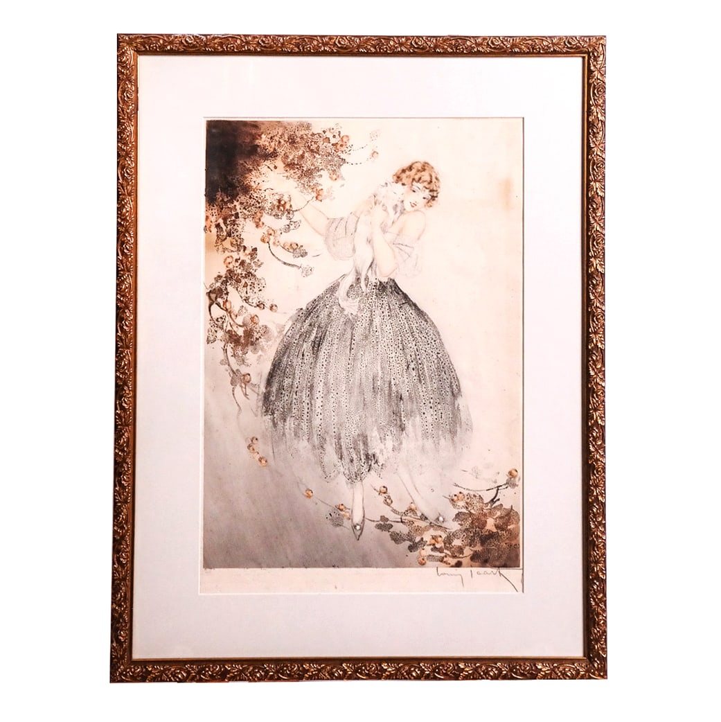 Louis ICART: Colored Drypoint Etching (1 of 12)