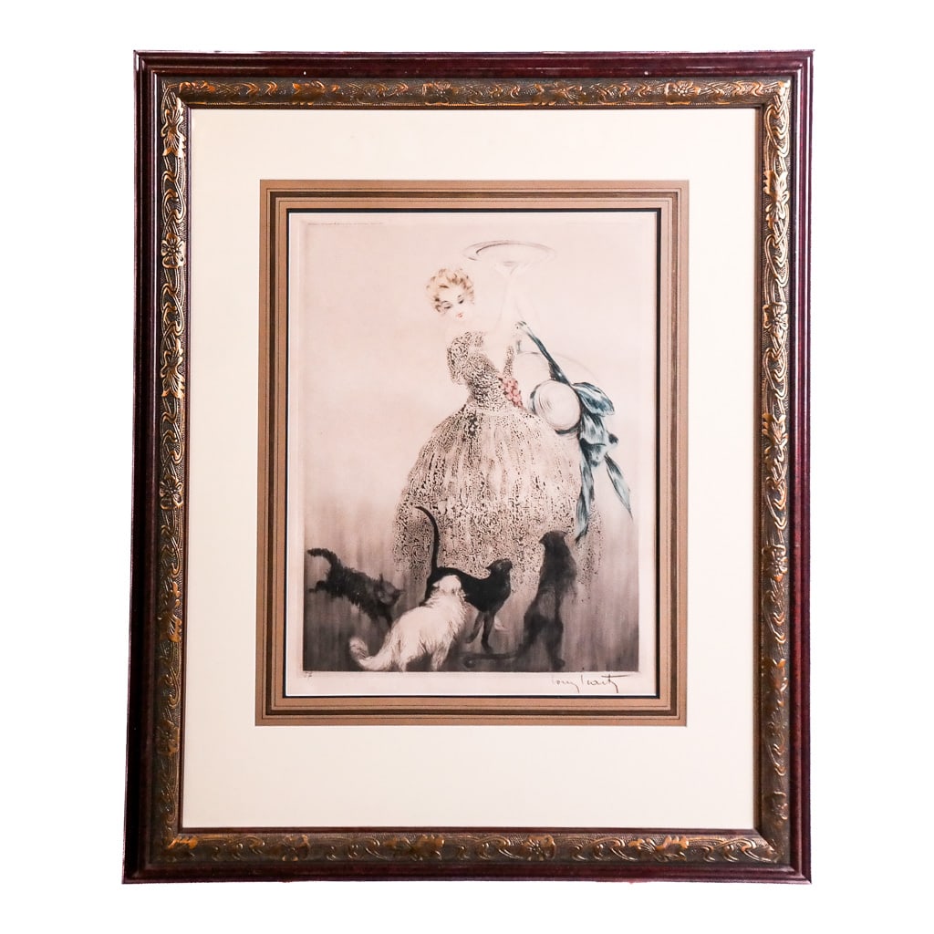 Louis ICART: Colored Drypoint Etching (1 of 11)