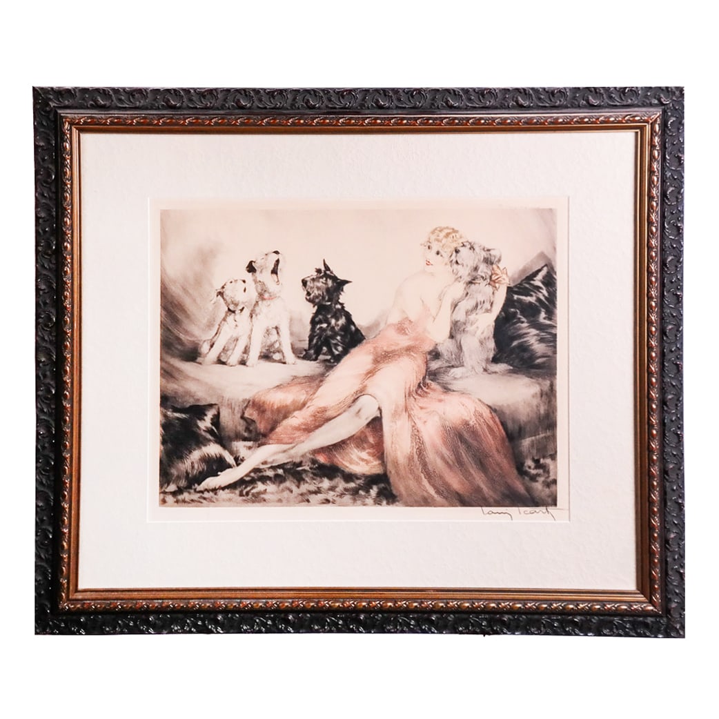 Louis ICART: Colored Drypoint Etching (1 of 11)