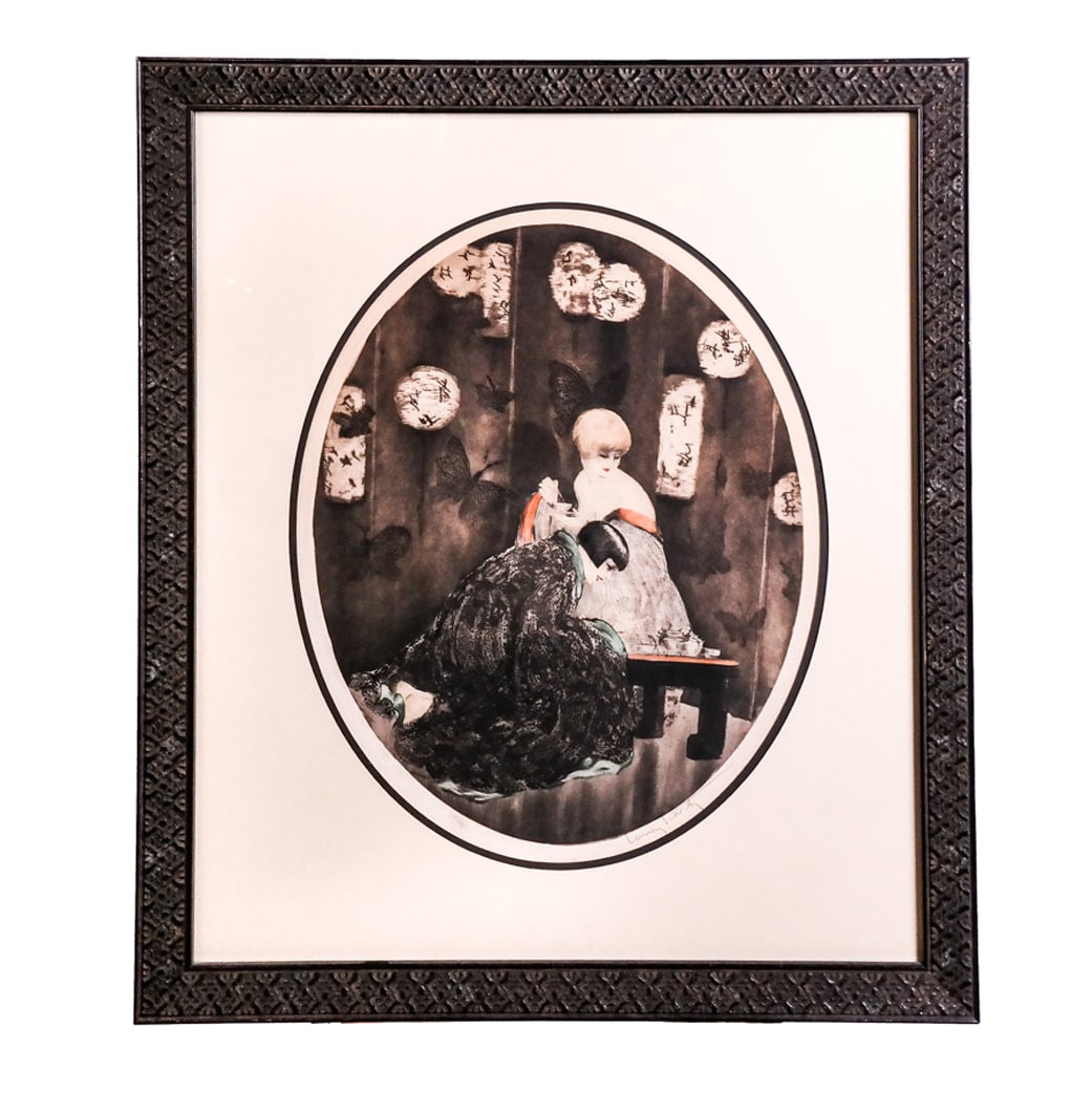 Louis ICART: Colored Drypoint Etching (1 of 6)