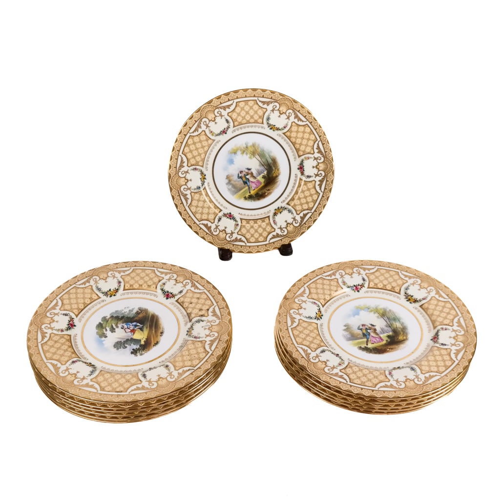 Spode Copeland English Porcelain Dinner Plates (12) (1 of 8)