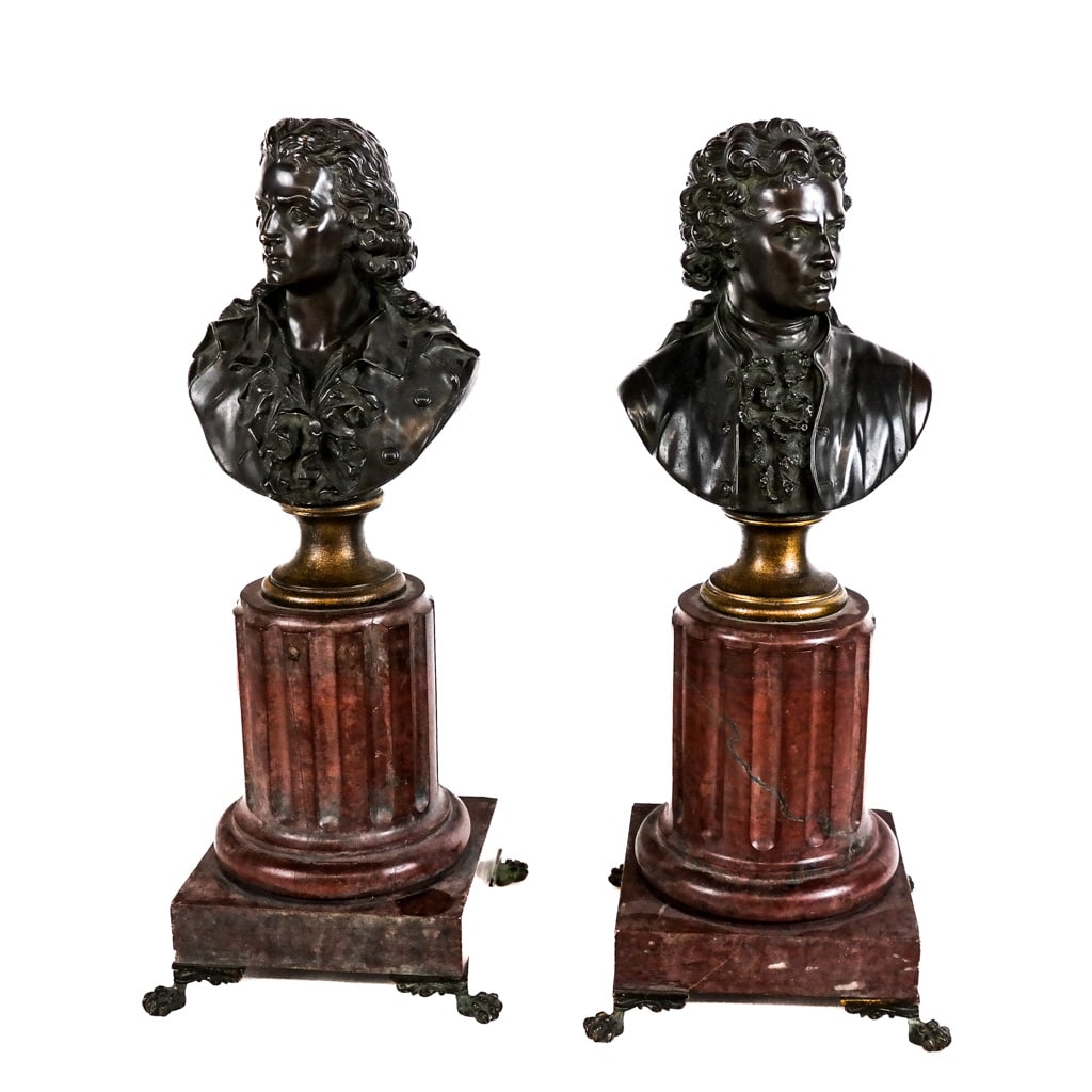 Pair of French Neoclassical-Style Portrait Busts (1 of 11)