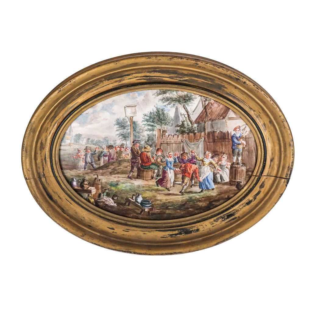 19th C. French Faience Figural Decorated Plaque (1 of 9)