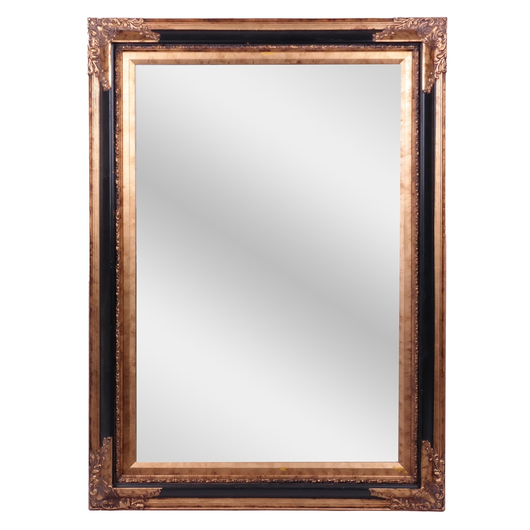 Rococo-Style Partial Ebonized Giltwood Mirror (1 of 6)