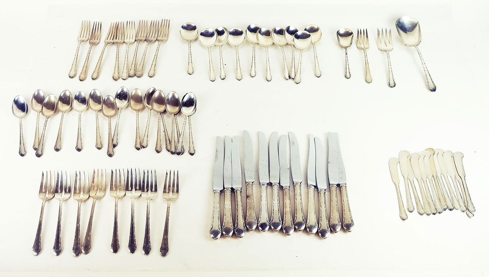 70-Pc. Alvin Sterling Silver Partial Flatware Set (1 of 8)