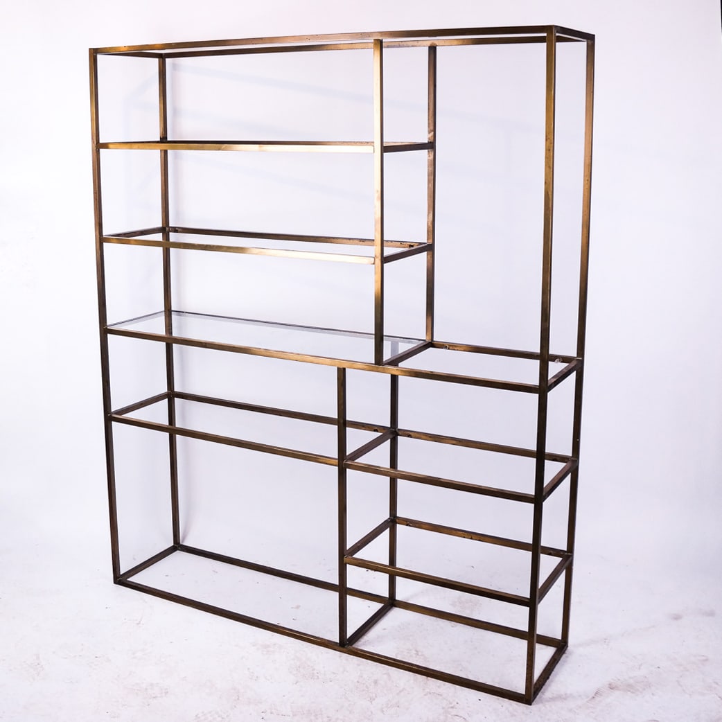 20th C. Modern-Style Brass Etagere (1 of 6)