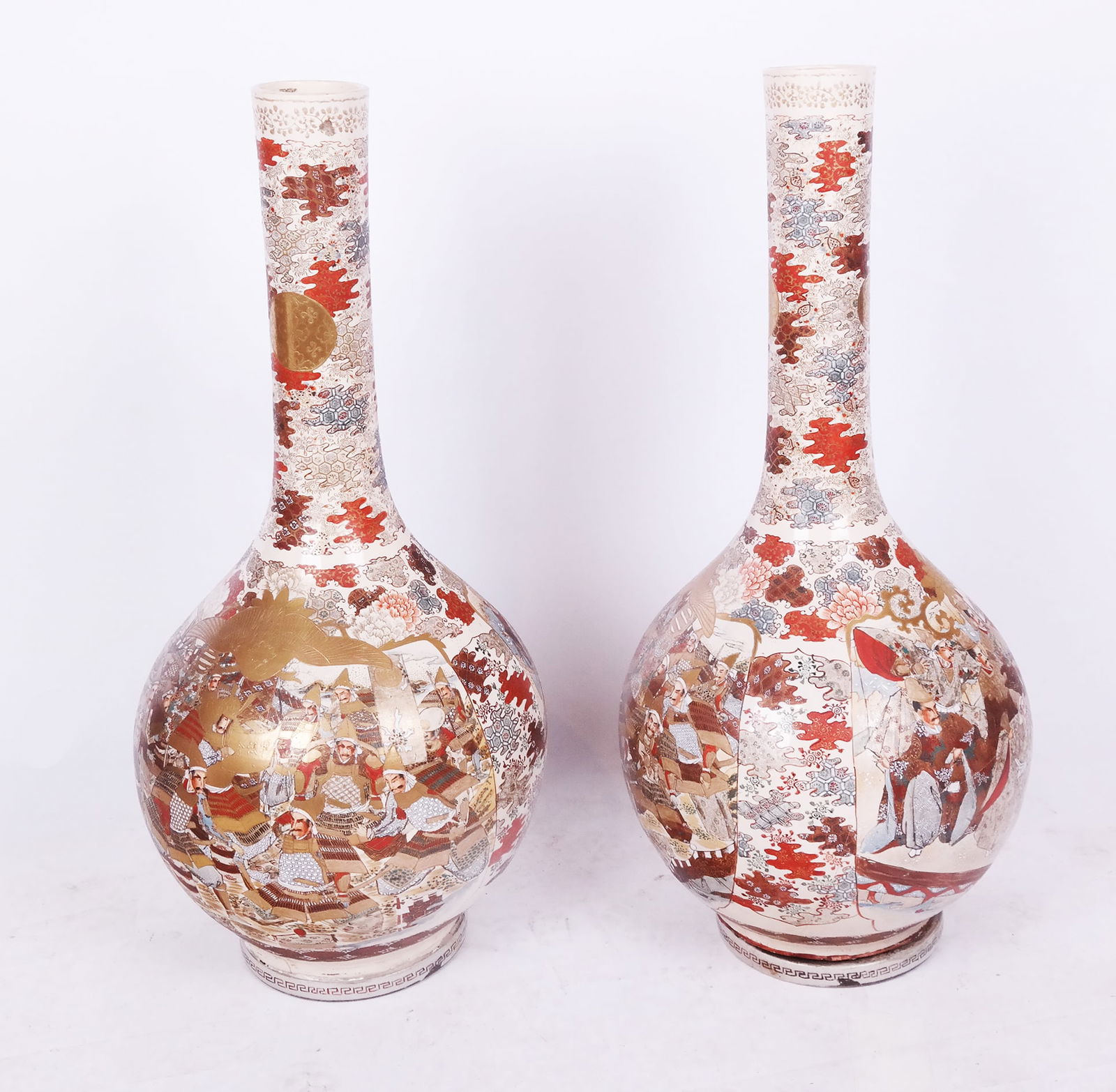 Pair of Large Kutani Porcelain Vases (1 of 10)