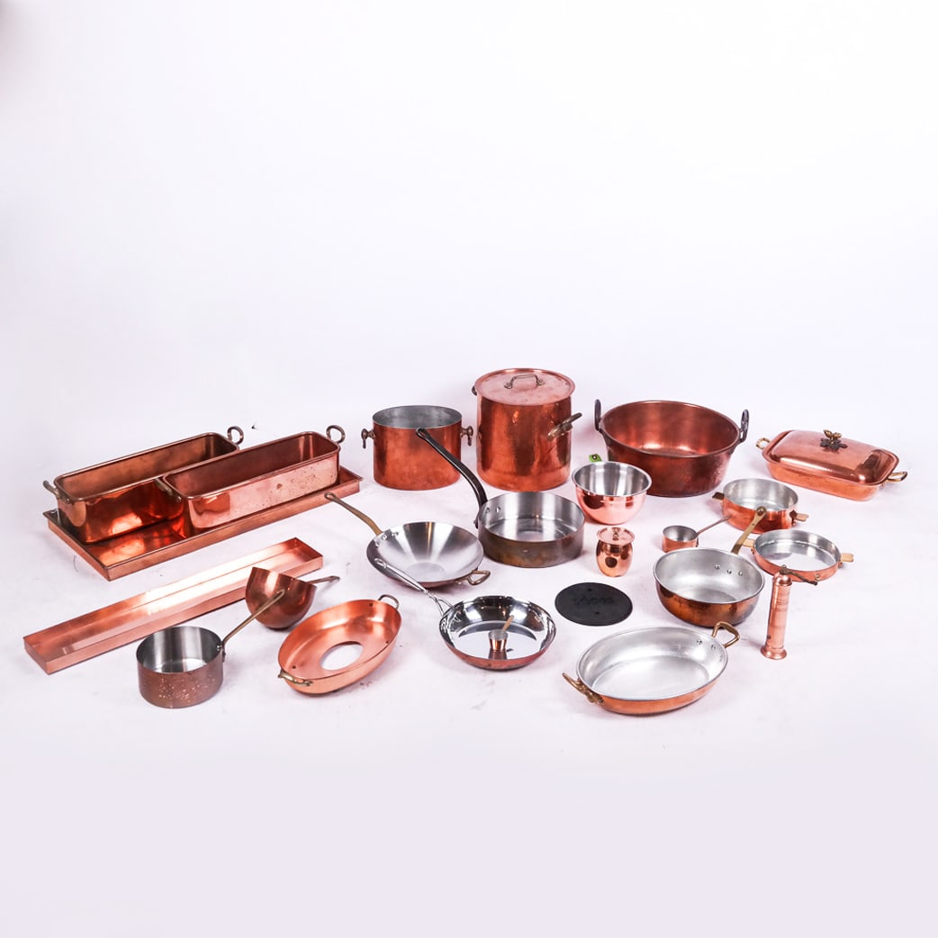 Large Group of Copper Cookware (1 of 13)