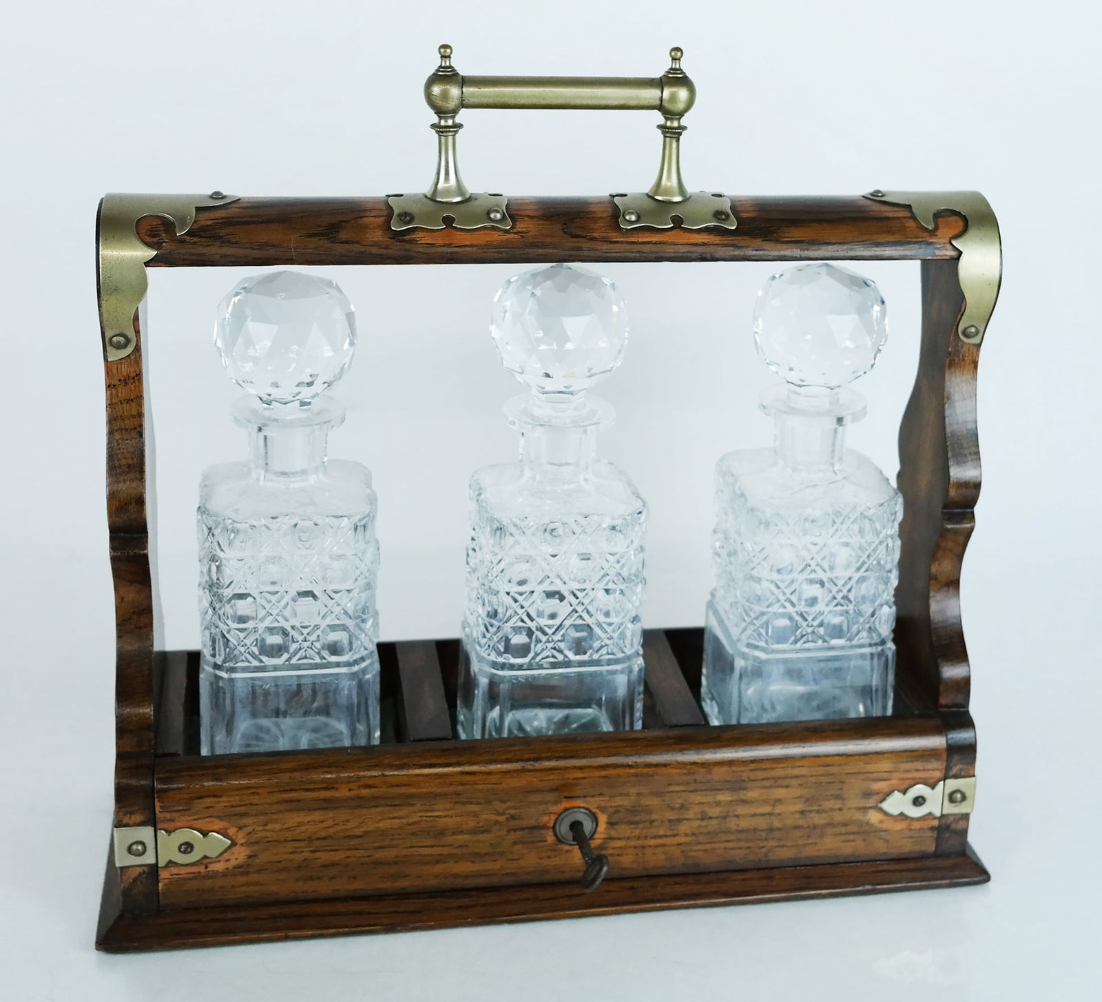 Oak and Crystal Tantalus Set (1 of 9)