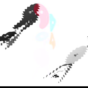 Ferruccio Laviani, Foscarini: Orbital Floor Lamp: Ferruccio Laviani for Foscarini, Italian modern design with multicolor free-form panels. Circa 1990. [68 H x 21 diam. inches].