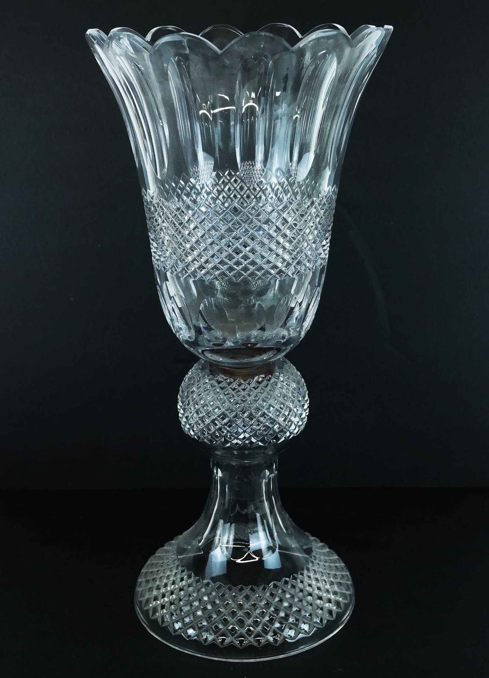Large "asis" Waterford Crystal Vase Auction