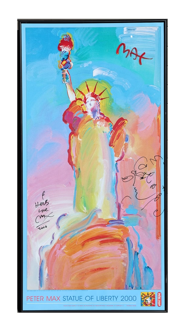 Peter MAX: Statue of Liberty 2000 Poster, Signed (1 of 4)