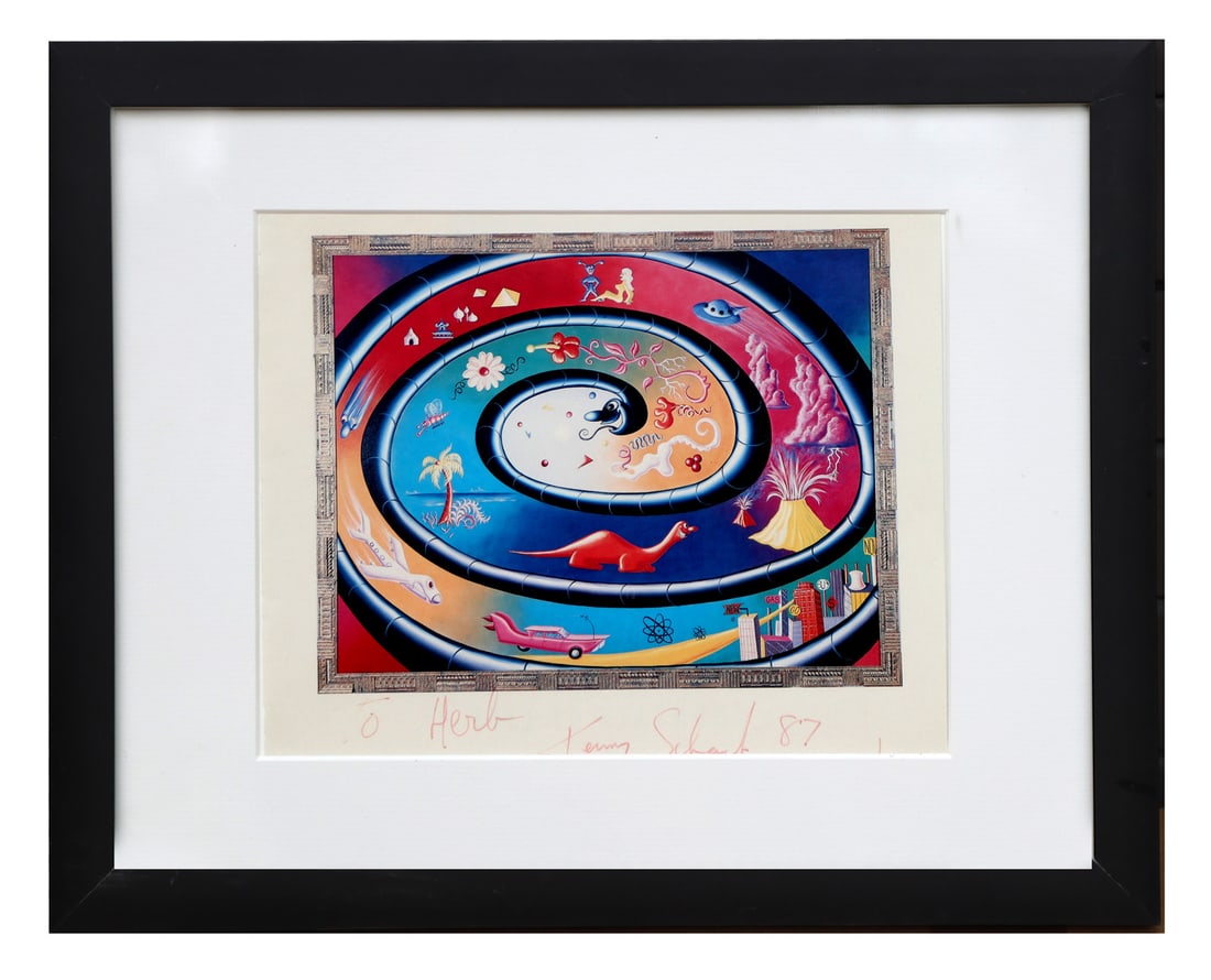 Kenny SCHARF: Spiral Composition Offset Lithograph (1 of 3)