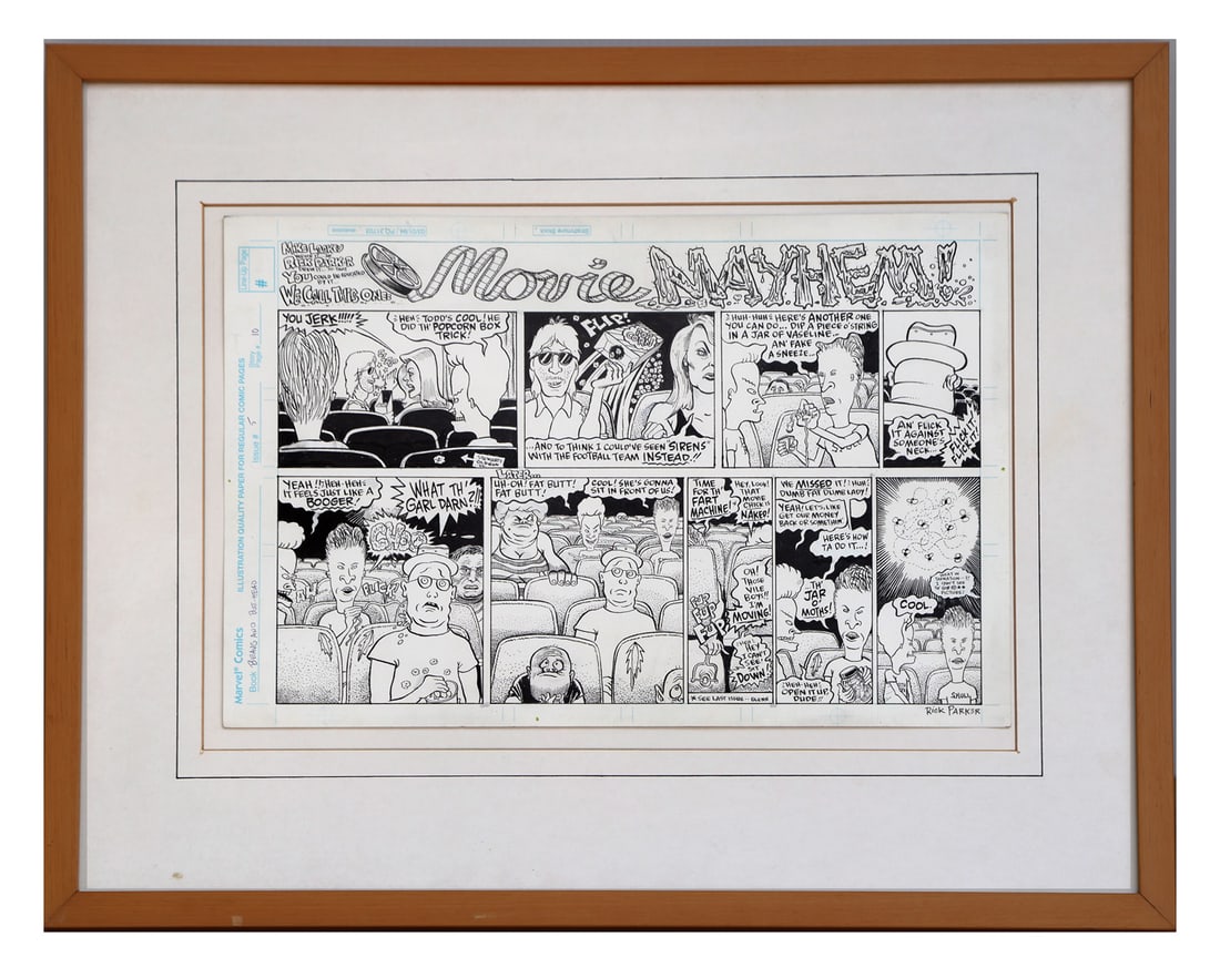 Rick PARKER: "Movie Mayhem" Pen & Ink Drawing (1 of 4)