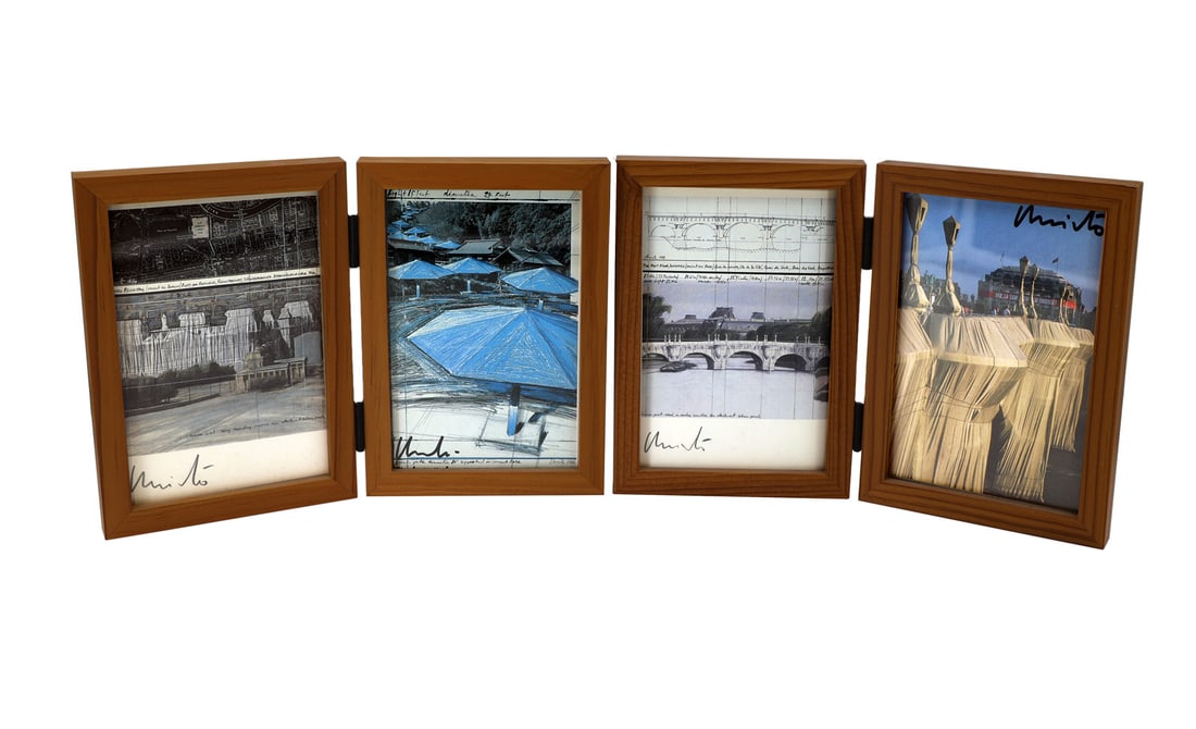 CHRISTO: Set of 4 Postcards, Signed (1 of 6)