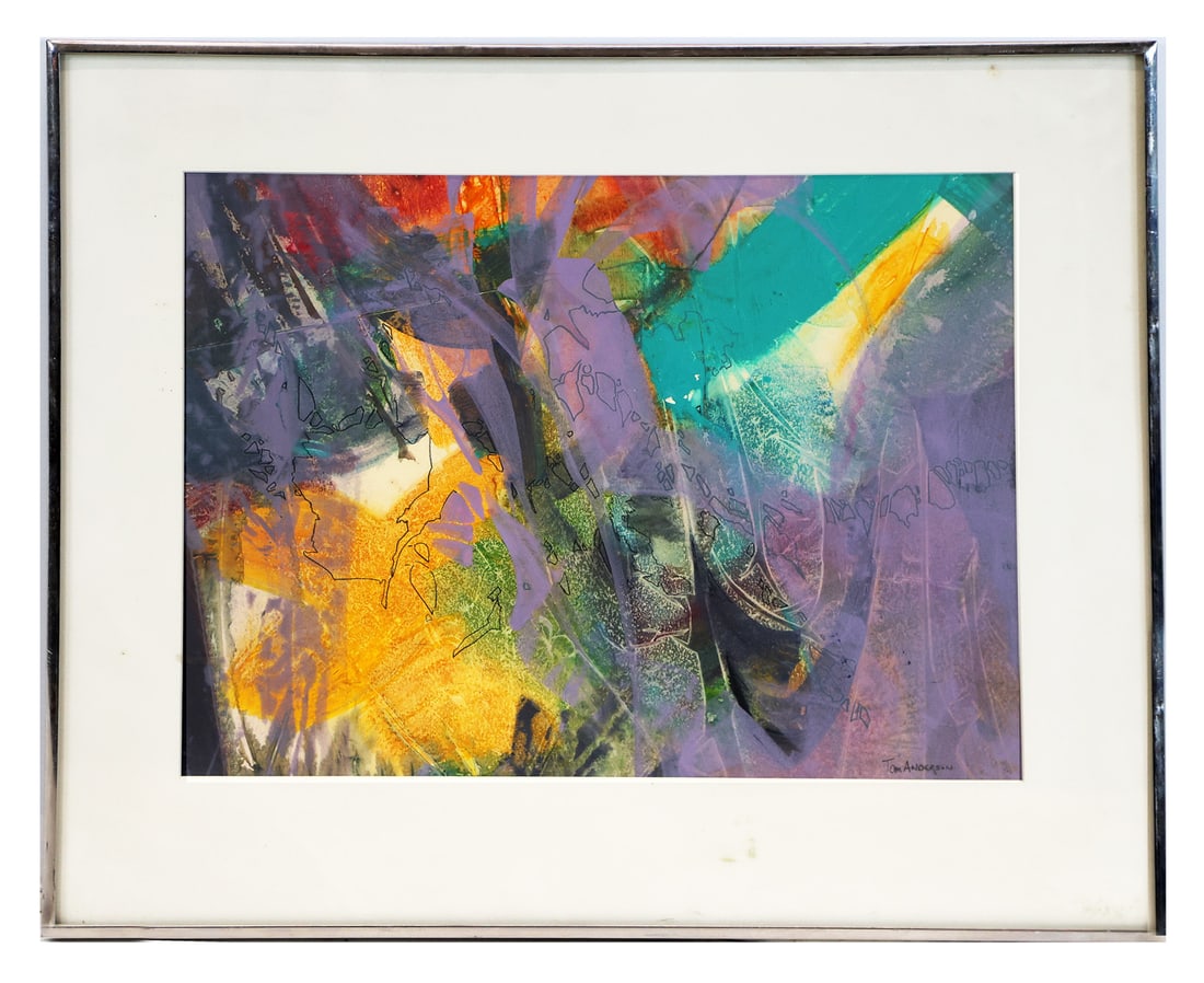 Tom ANDERSON: Colorful Abstract, Mixed Media (1 of 4)