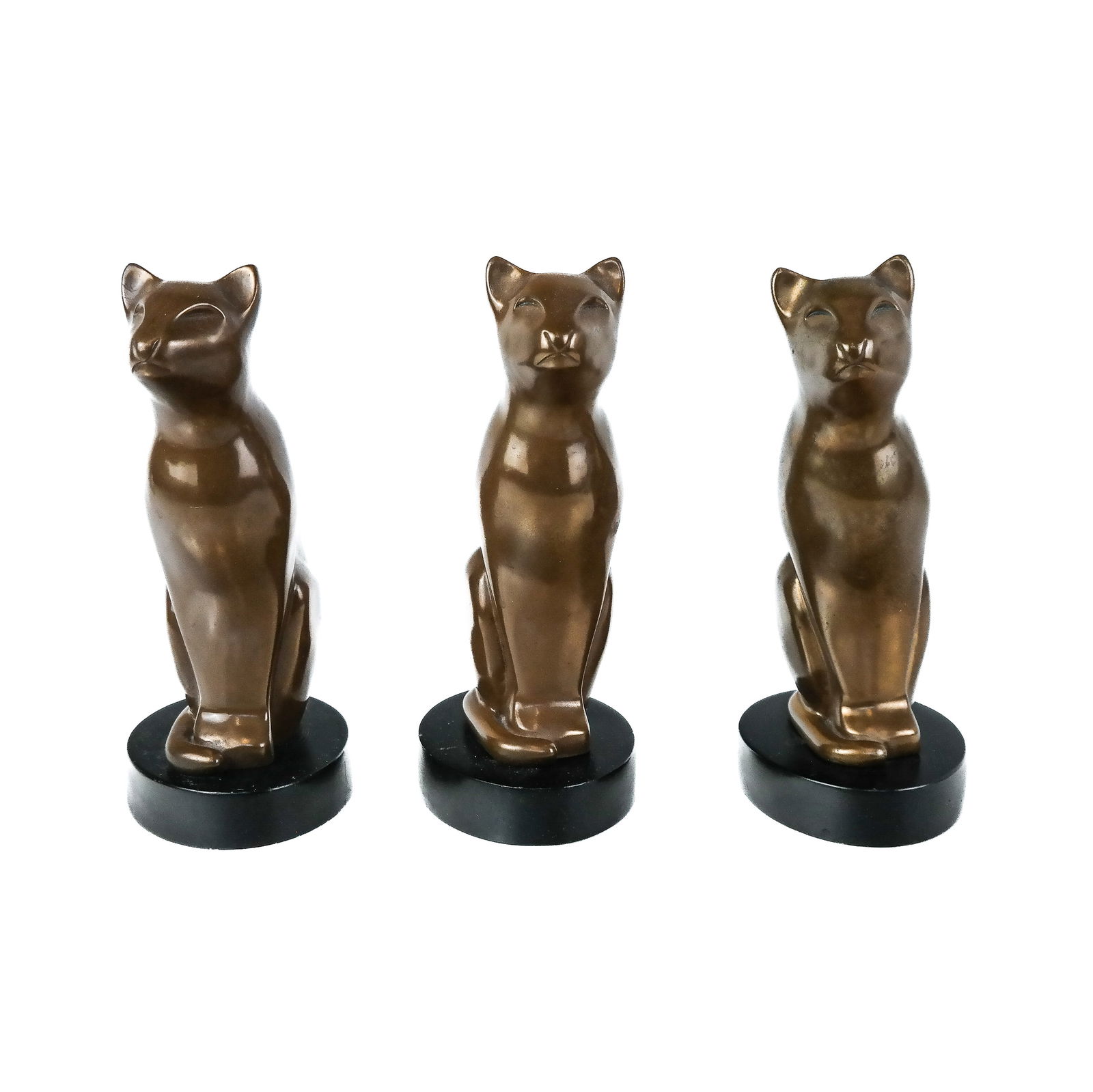 Set of 3 Art Deco Cats by Delft (1 of 7)
