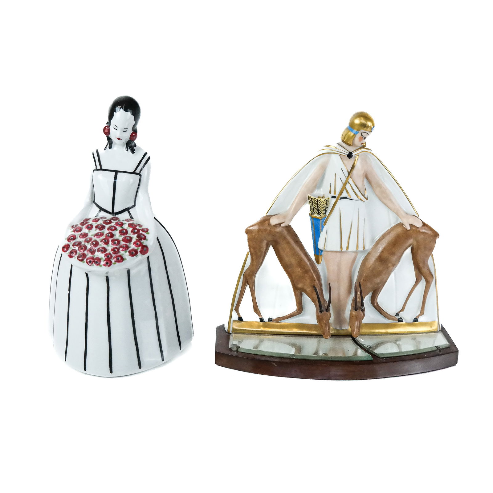 Two Art Deco Porcelain Female Groups (1 of 8)