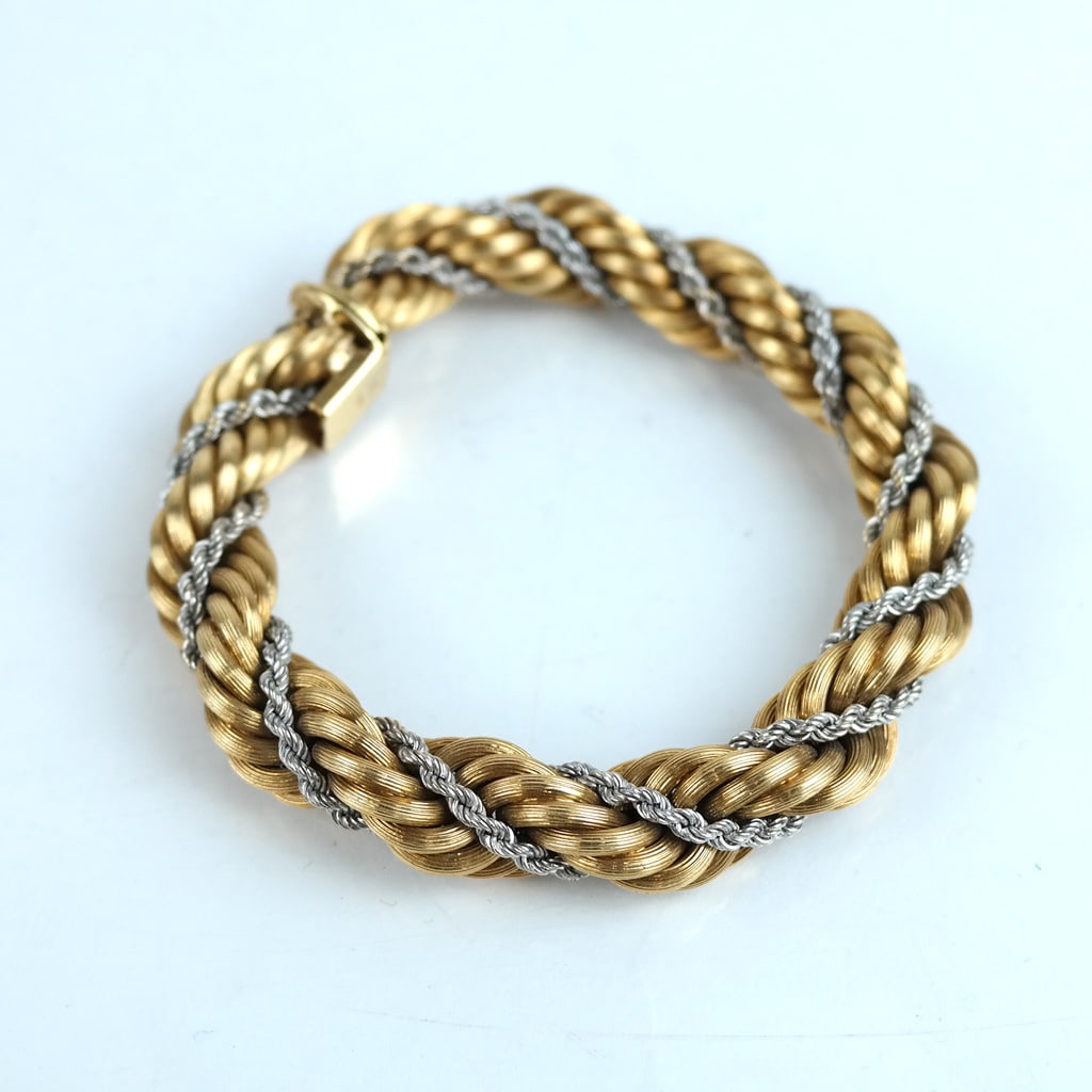 18K Gold Twist Cord Bracelet (1 of 8)