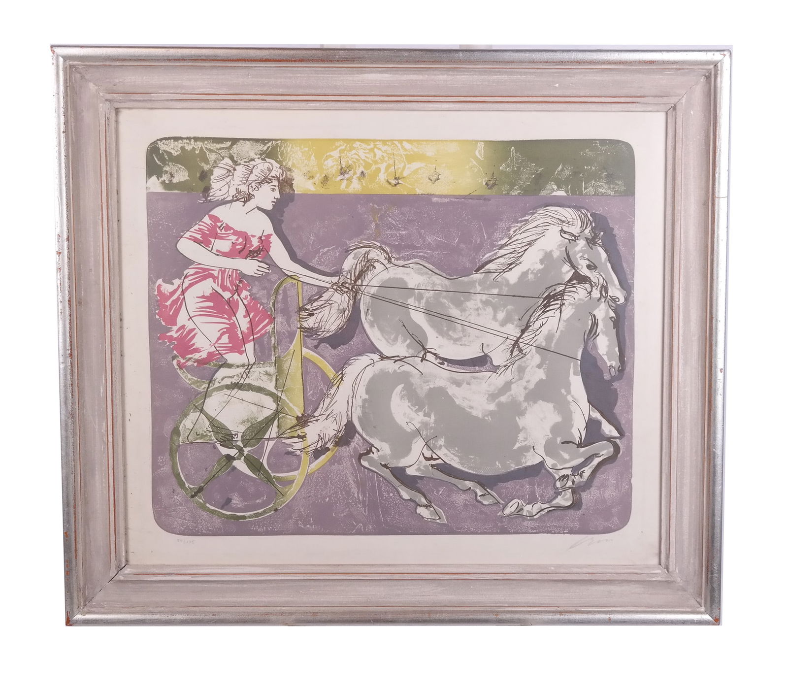 Hans ERNI: Horses with Chariot - Lithograph (1 of 9)