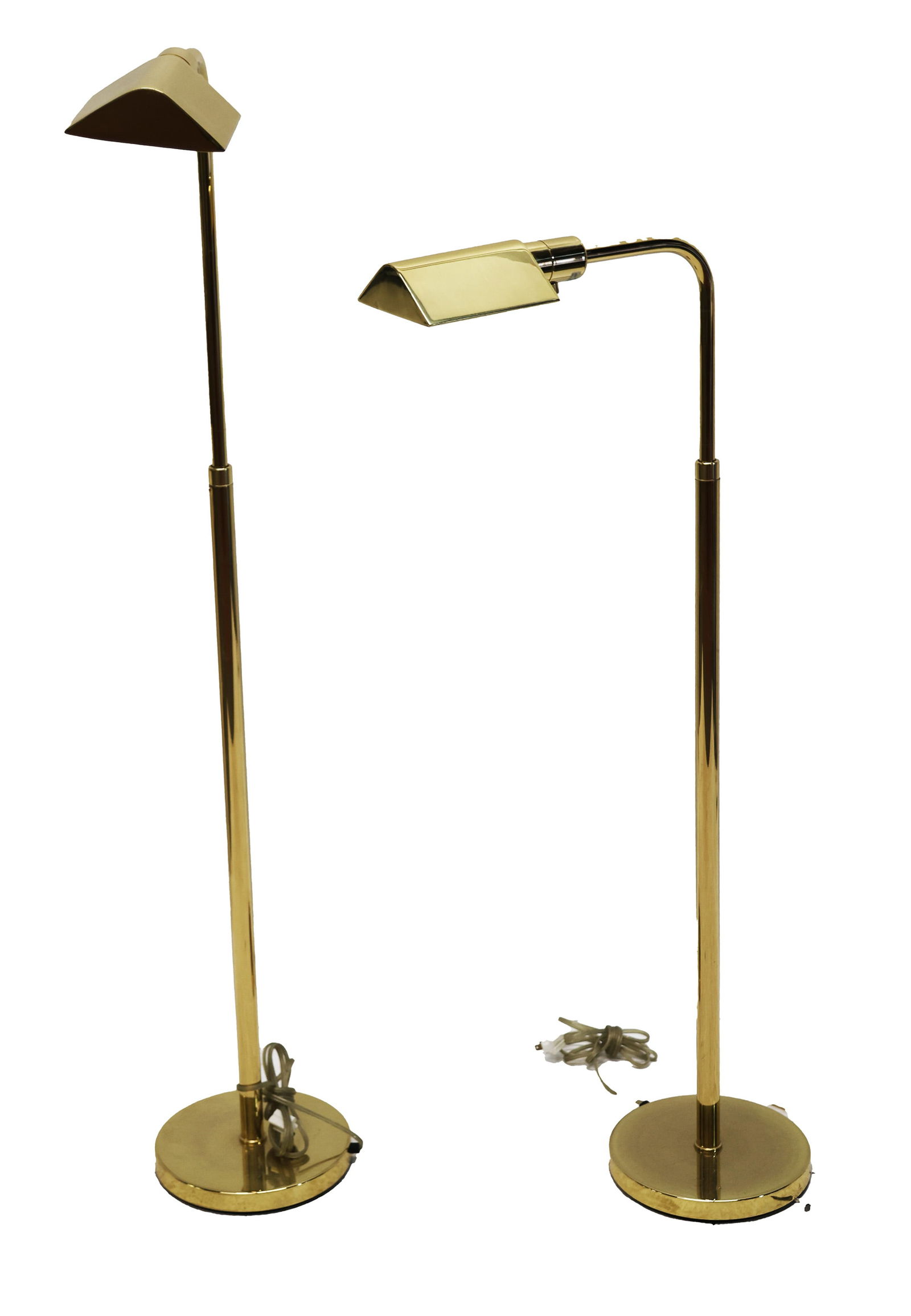 Pair of Modern Gilt Brass Floor Lamps (1 of 4)