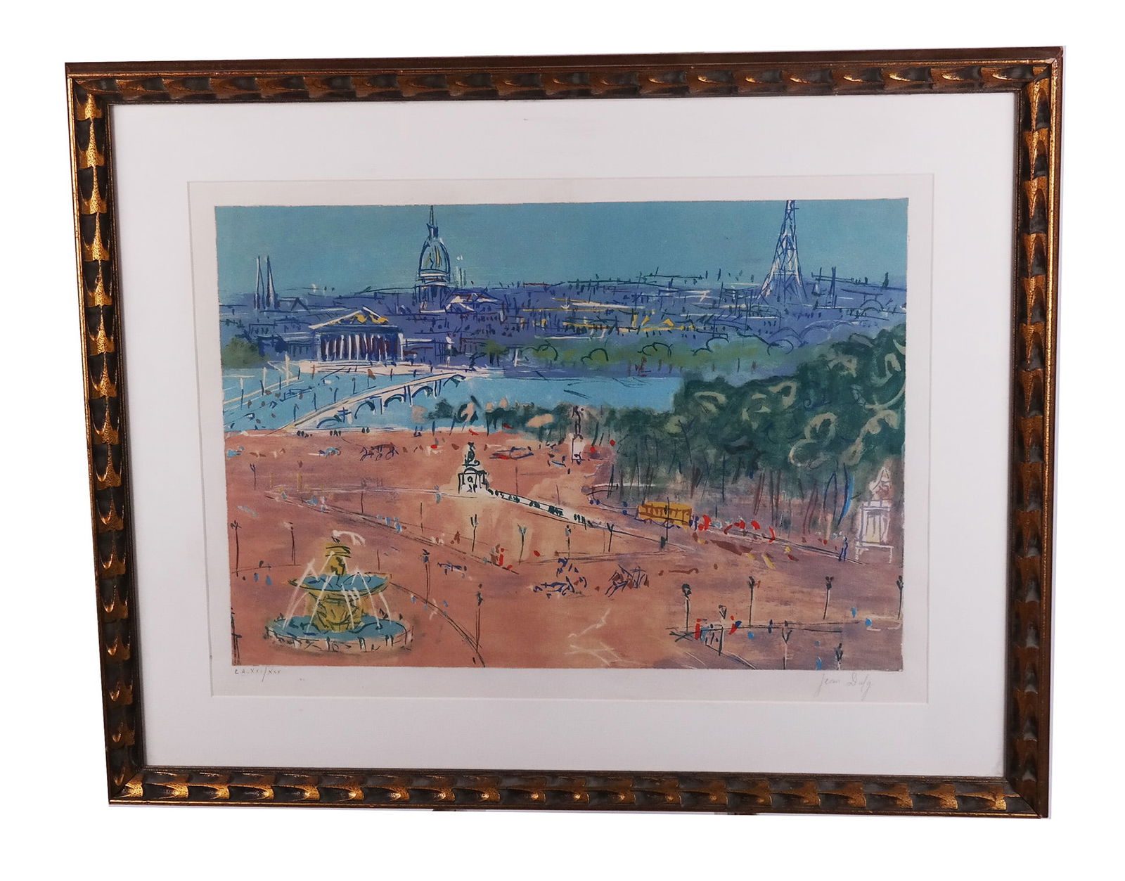 Jean DUFY: "Place de la Concorde" - Lithograph (1 of 9)