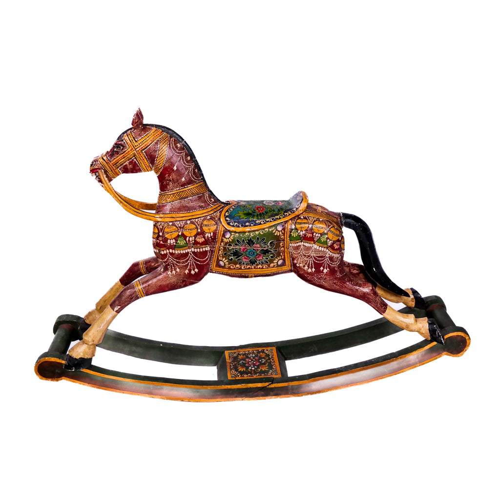 19th C. Folk Art Decorated Rocking Horse (1 of 12)