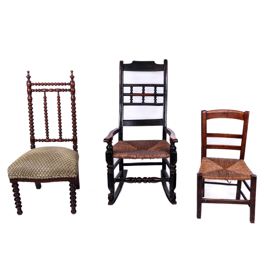 Three Various Antique Chairs (1 of 9)