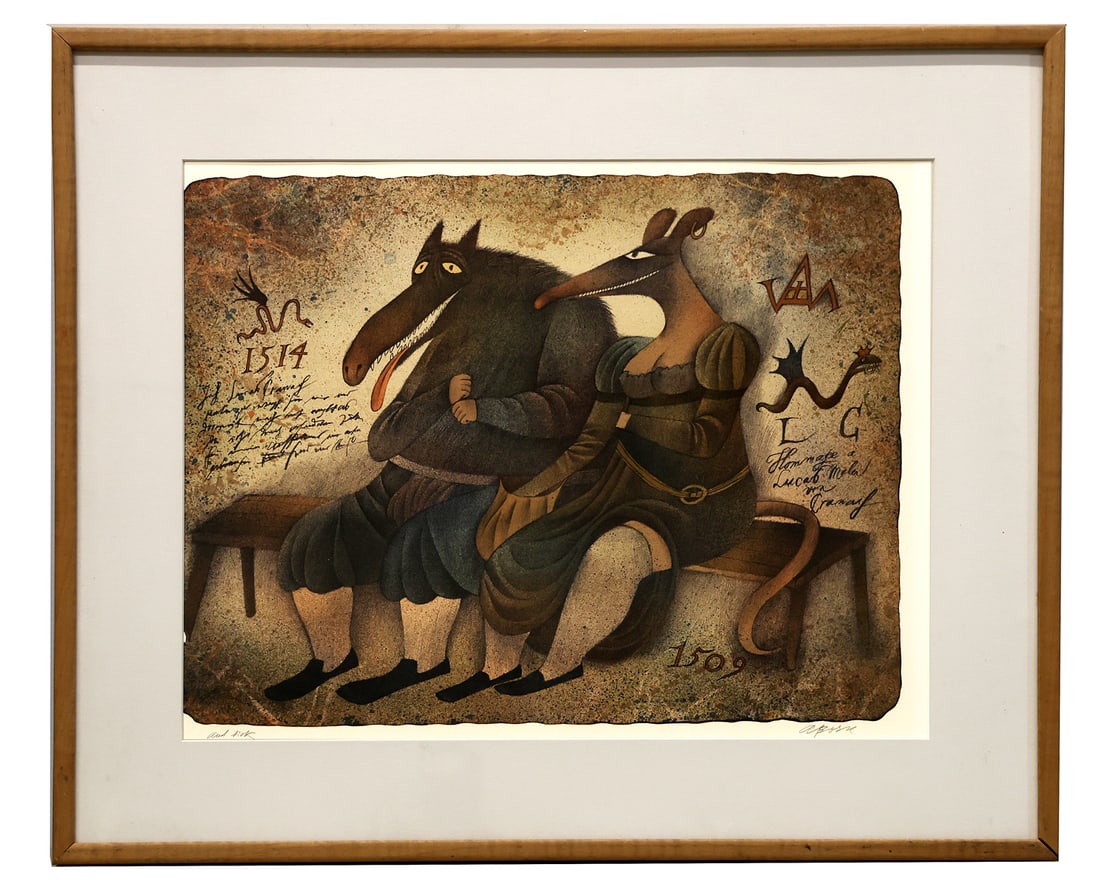 Adolf BORN: Abstract Figures - Lithograph (1 of 4)