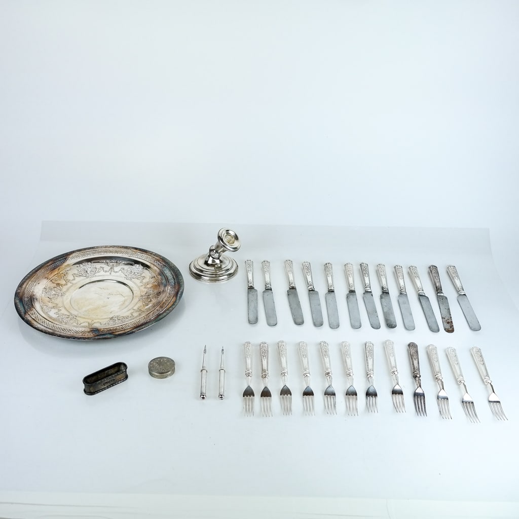 Lot of Silver and Silver Plate Articles (1 of 11)