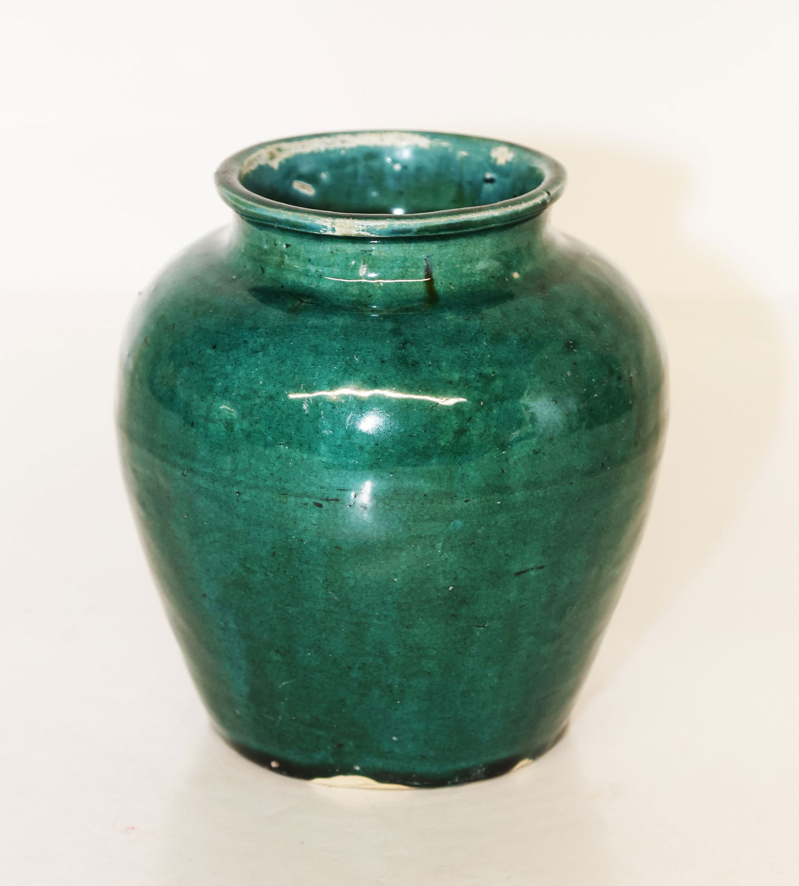 Chinese Green Glazed Ceramic Tea Jar (1 of 4)