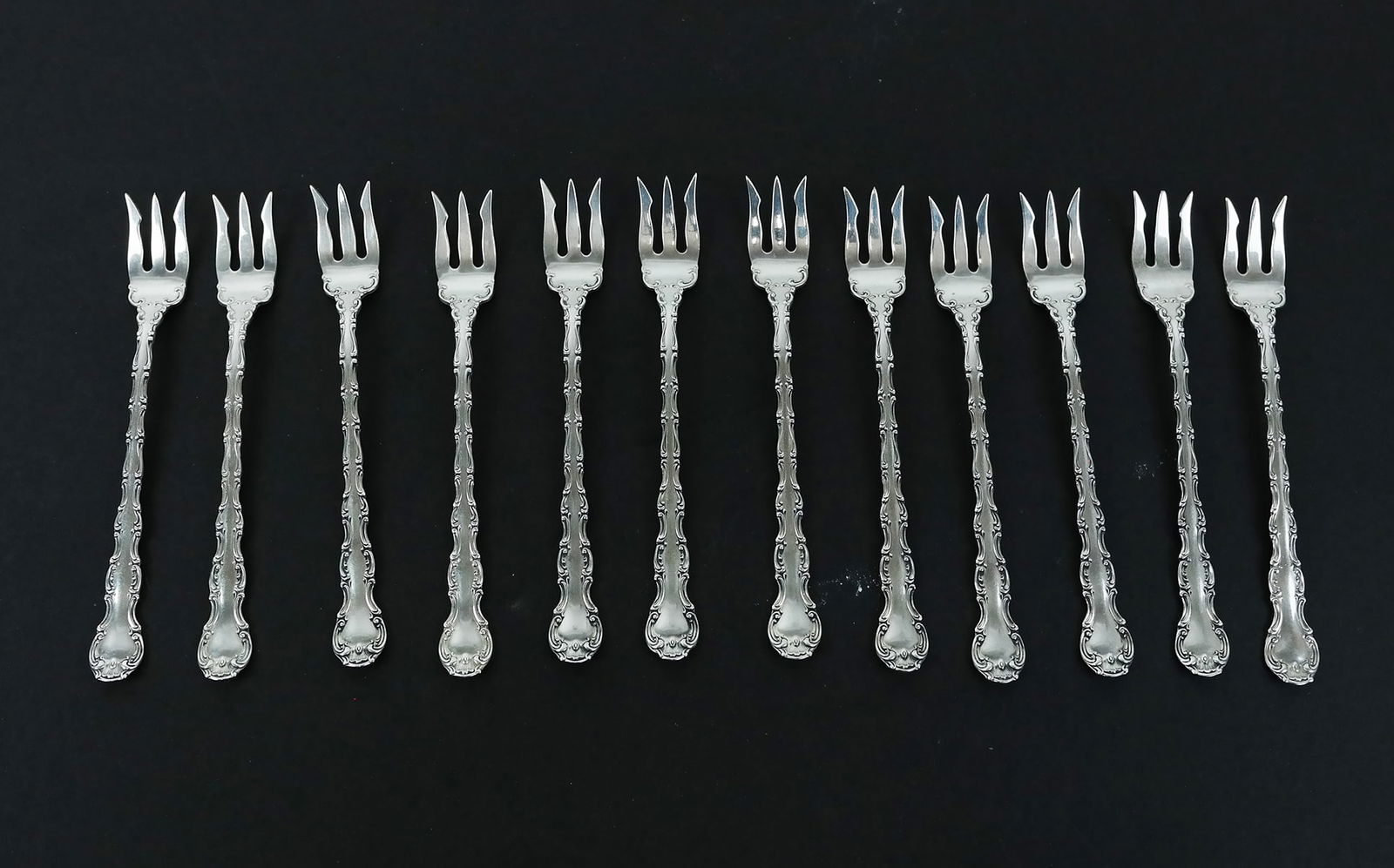 Twelve Sterling Silver Cocktail Forks (1 of 7)